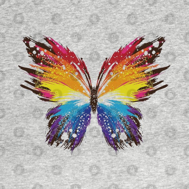 Butterfly colorful painting - Cute by 1Y_Design